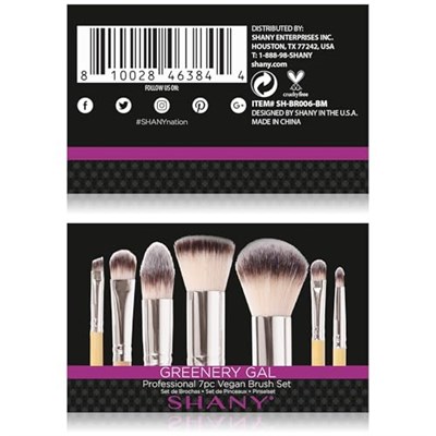 SHANY I love Bamboo - 7 parça Petite Pro Bambu fırça seti, taşıma çantalı