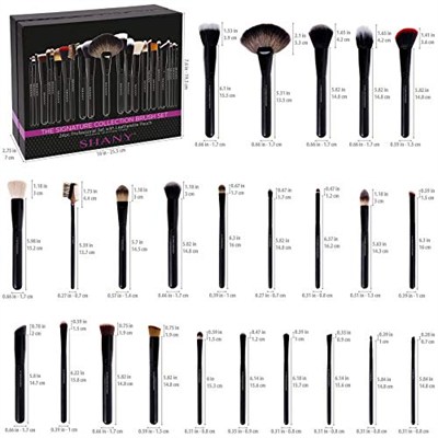 SHANY Masterpiece Pro İmza Fırça Seti - 24 parça El Yapımı Doğal/Sentetik Kıl Ahşap saplı