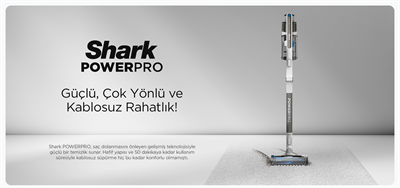 Shark PowerPro Turbo Başlıklı Şarjlı Dikey Süpürge