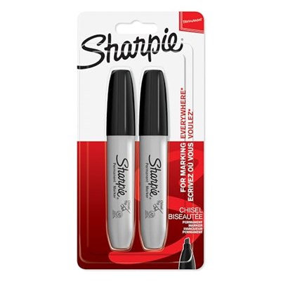 Sharpie Kalıcı Marker Chisel Kesik Uç Siyah 2li Bls