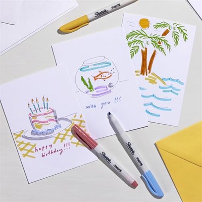 SHARPIE S-Note Fosforlu İşaretleme Kalemi, 12li Blister, Karışık