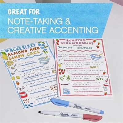 SHARPIE S-Note Fosforlu İşaretleme Kalemi, 12li Blister, Karışık