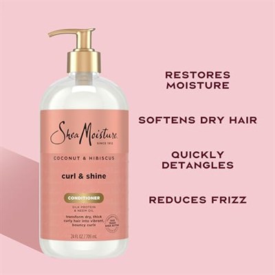 Shea Moisture Coconut & Hibiscus Bukle Kontrolü ve Parlaklık Saç Kremi 710ML