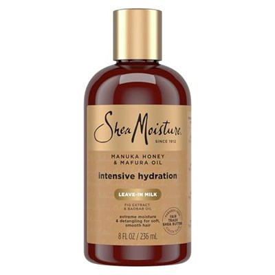 SHEA MOISTURE Hidrasyon Saç Sütü Kuru Saçlar İçin Manuka Bal ve Mafura Yağı, Nemlendirici ve Tarz Saçlar için 8 oz