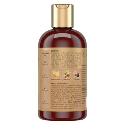 SHEA MOISTURE Hidrasyon Saç Sütü Kuru Saçlar İçin Manuka Bal ve Mafura Yağı, Nemlendirici ve Tarz Saçlar için 8 oz