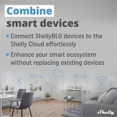 Shelly BLU Gateway | Bluetooth WLAN ağ geçidi USB-A-Dongle | ev otomasyonu | Alexa ve Google Home ile uyumlu | iOS Android uygulaması | Kablosuz