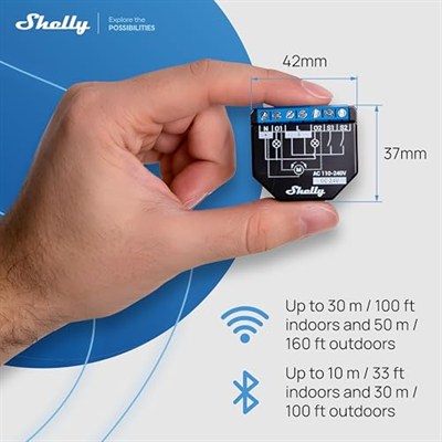 Shelly Plus 2PM | WLAN 2 kanallı akıllı röle şalteri | güç tüketimi ölçümü, ev otomasyonu | Google Home Alexa aksesuarı | iOS Android uygulaması