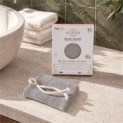 Shifa Bagno Bio Keten & Bakır Yüz Kesesi