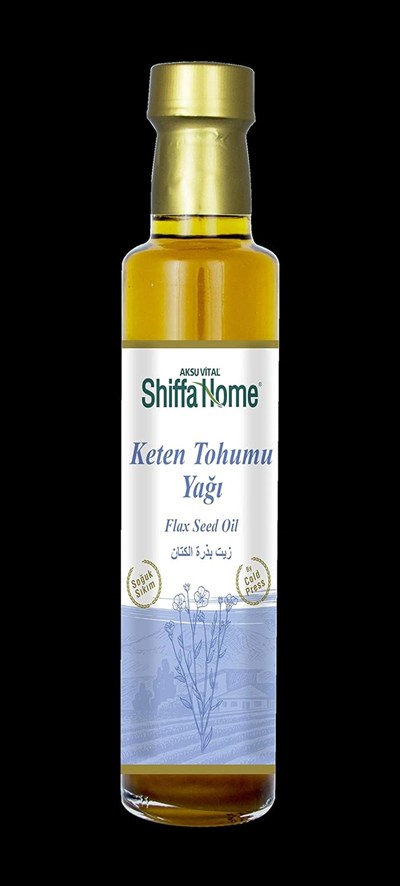 Shiffa Home Keten Tohumu Yağı 250 Ml | Soğuk Sıkım Omega-3, Omega-6 ve Omega-9 Yağ Asidi Kaynağı | Salata, Yoğurt ve Soğuk Mezeler İçin Doğal Bitkisel Yağ | Cilt ve Kalp Sağlığını Destekler