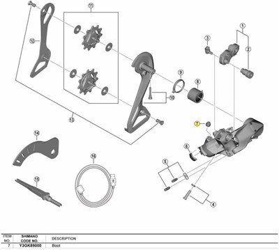 SHIMANO Y3gk89000 RD-R9250 Çizme, Siyah, Tek Beden
