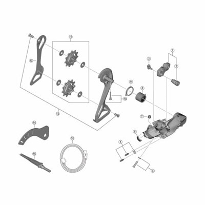 SHIMANO Y3gk89000 RD-R9250 Çizme, Siyah, Tek Beden