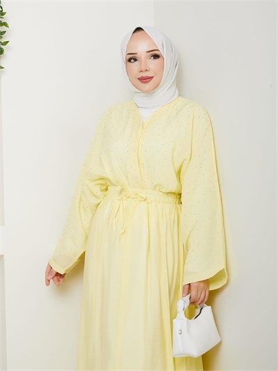 SHİROSA ETEK BLUZ TAŞLI KADIN TAKIM - Seçenekler: S-M, L-XL
