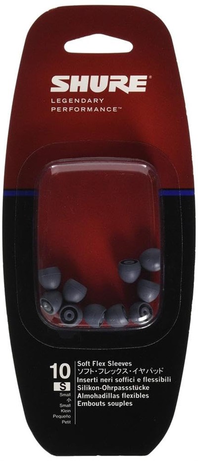 Shure EASFX1 Gri Yumuşak Esnek Kılıflar, Küçük, 10lu Paket (5 Çift), E1, E3, E4, E5, SCL3, SCL4, SCL5, SE110, SE210, SE310, SE420, SE530, SE115, SE215, SE315, SE425, SE55 i - Seçenekler: Small, Large