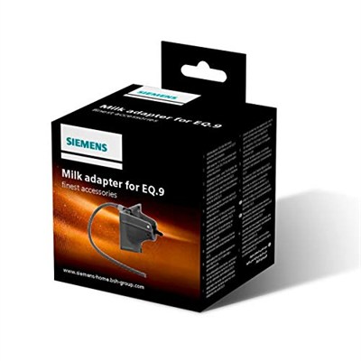 Siemens Süt kabı adaptörü TZ90008, harici süt kaplarının kullanımı için, orijinal aksesuarlar, bulaşık makinesinde yıkanabilir, Siemens EQ.9 kahve makineleri için özel olarak geliştirilmiştir, siyah