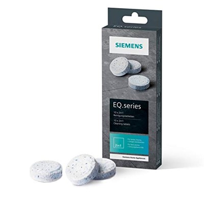 Siemens Tz80001N Temizlik Tabletleri (Kahve Otomatları İçin, 10 Adet, Kalıntıların İyi Temizlenmesi, Eq Serisi, Surpresso Serisi, Ankastre Tam Otomatik Makineler)