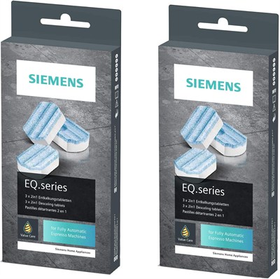 Siemens TZ80002 Kireç giderme tableti, EQ serisi için, 2 paket 6 tablet