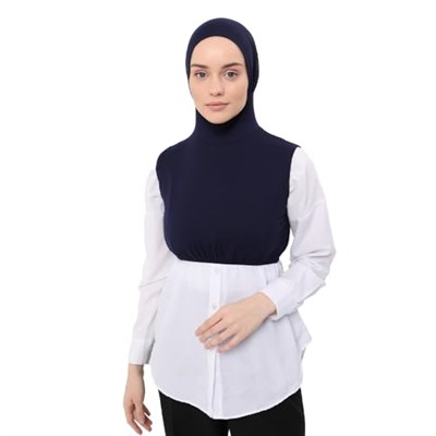 Sıfır Kollu Boyunluklu Boneli Yarım Body