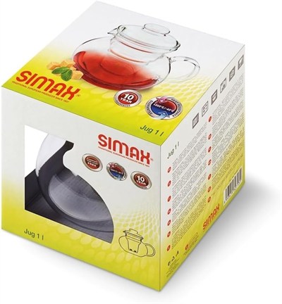 SIMAX Eva Cam Demlik – 1,0 L – Borosilikat Cam – Isıya Dayanıklı – Ocak Üstü Uyumlu