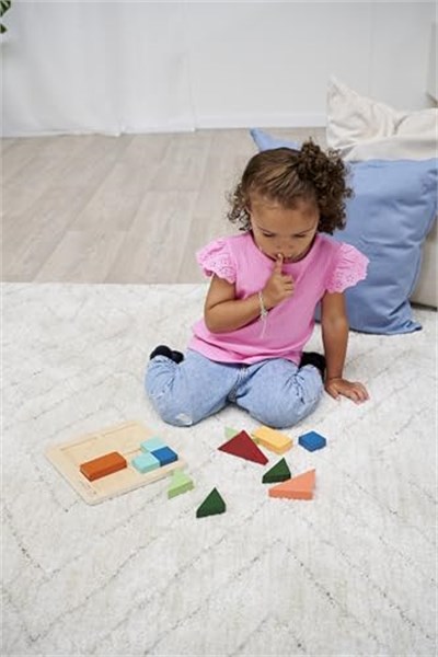 Simba, 100006032, Eichhorn Montessori Şekil Bulmacası, Özel Şekilli, 12 Blok, 13 Parça, Eğitici ve Öğretici, Ahşap Tasarım
