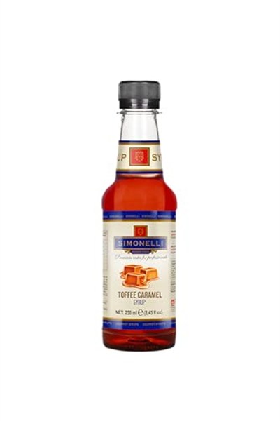 SIMONELLI CHOCOLATE 3lü Şurup Seti (Toffee Karamel + Çikolata+ Vanilya) Kahve Ve Kokteyl Şurubu 3x250ml