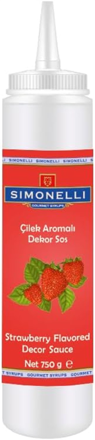 SIMONELLI CHOCOLATE Çilek Aromalı Dekor Sos 750 G