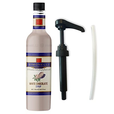SIMONELLI CHOCOLATE Kahve ve Kokteyl Şurubu Karamel Aromalı + Beyaz Çikolata Aromalı 70 Cl + 2 Adet Pompa
