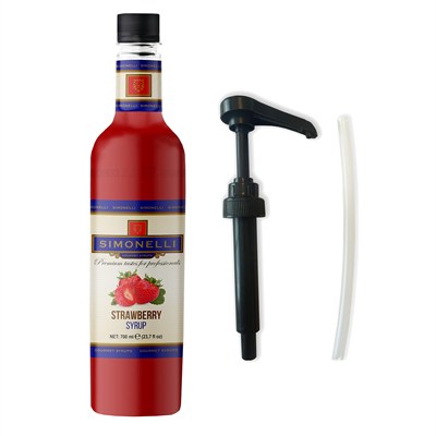 SIMONELLI Kahve Şurubu Çilek Aromalı 70 cl + POMPA