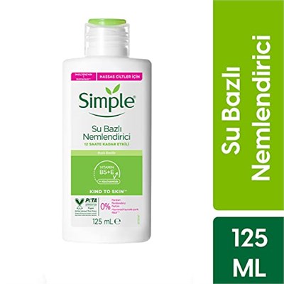 Simple Kind To Skin Su Bazlı Nemlendirici 12 Saate Kadar Etklili Hassas Ciltler İçin 125 ml