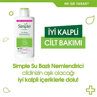 Simple Kind To Skin Su Bazlı Nemlendirici 12 Saate Kadar Etklili Hassas Ciltler İçin 125 ml