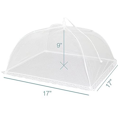 Simply Genius Pop-Up Mesh Gıda Örtüsü Çadır - 43 x 43 cm, Beyaz, 3lü Paket, Kompakt - Kamp Temelleri ve Piknik Yiyecek Örtüleri - Açık Hava Partisi Temelleri