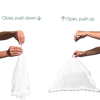 Simply Genius Pop-Up Mesh Gıda Örtüsü Çadır - 43 x 43 cm, Beyaz, 3lü Paket, Kompakt - Kamp Temelleri ve Piknik Yiyecek Örtüleri - Açık Hava Partisi Temelleri