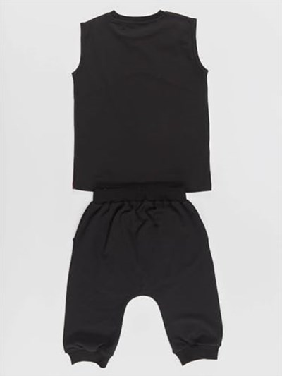 Şimşek Maske Erkek Çocuk T-shirt Kapri Şort akım