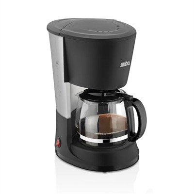 Sinbo SCM-2938 Filtre Kahve Makinesi 12 Fincan / 1.2 Litre Kapasite | Damlatmaz Özellik | Termostatlı Isıtma | Cam Demlik | Ofis ve Ev için