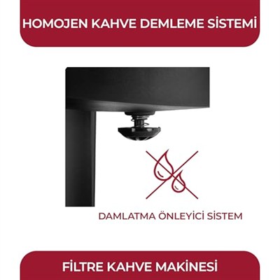 Sinbo SCM-2938 Filtre Kahve Makinesi 12 Fincan / 1.2 Litre Kapasite | Damlatmaz Özellik | Termostatlı Isıtma | Cam Demlik | Ofis ve Ev için