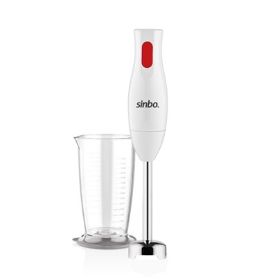 Sinbo SHB-3102 El Blenderi Çubuk Blender, Paslanmaz Çelik Uç, Ölçü Kabı Dahil, Çorba Sos Püre Smoothie Hazırlama, Ergonomik Tutuş, Beyaz