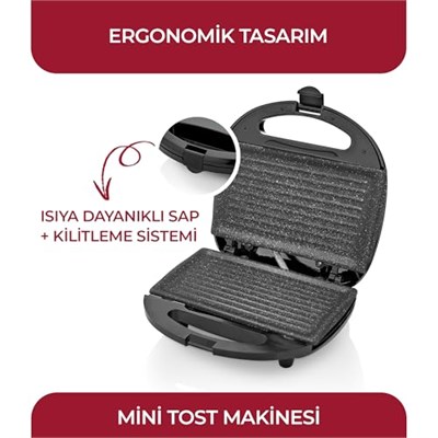 Sinbo SSM-2513 Tost Makinesi 750W Döküm Plakalı – Yapışmaz Yüzey, Termostatlı, Kolay Temizlenebilir, Modern Tasarım