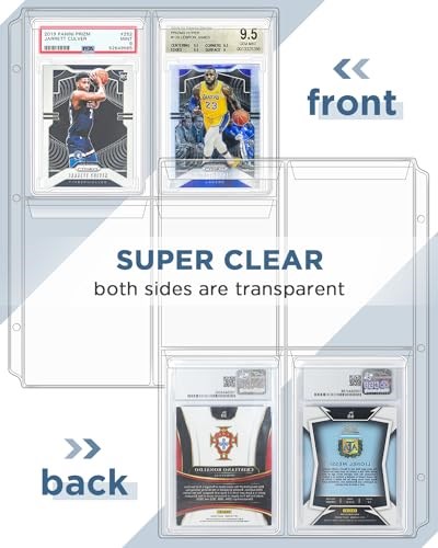 Sınıflandırılmış Kart Kılıfları, Depolama ve Ekran için PSA Dereceli Kart Döşeme Ciltleyici Sayfaları, PSA, BGS, CGC Dereceli Spor Kartları ve Tek Dokunuşla Manyetik Kart Tutucuları ile