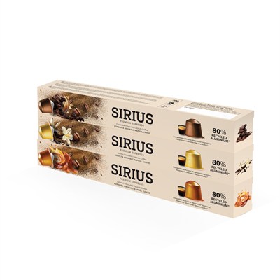 Sirius Premium Aromalı Kapsül Kahve 3lü Set (Karamel-Vanilya-Çikolata)