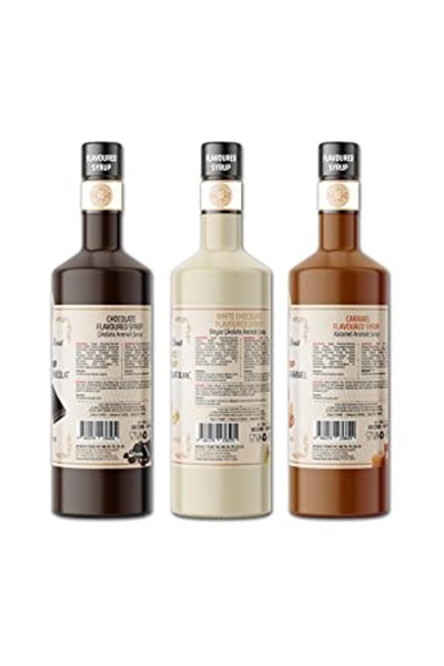Sirius Premium Çikolata, Karamel, Vanilya Aromalı Şurup 3lü Set (3x700 ml)