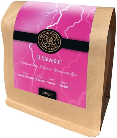 Sirius Premium Kahve El Salvador 250 gr - Çekirdek