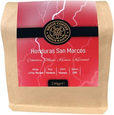 Sirius Premium Kahve Honduras San Marcos 250 gr - Çekirdek