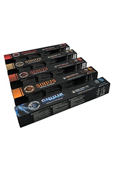 Sirius Premium Kapsül Kahve 5li Set (Lungo, Italy, Ristretto, Smooth, Sport) (5 x 10 Adet)