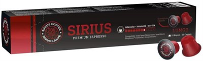 Sirius Premium Kapsül Kahve 8 Lungo (Nespresso Uyumlu) - 10 Adet