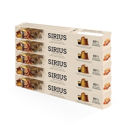 Sirius Premium Karamel Aromalı Kapsül Kahve 5li Set (50 Adet)