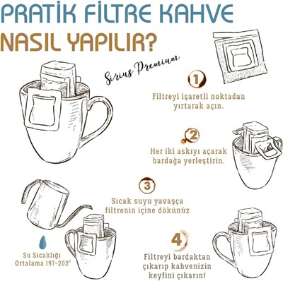 Sirius Premium Pratik Filtre Kahve Guatemala (5 Ad.)