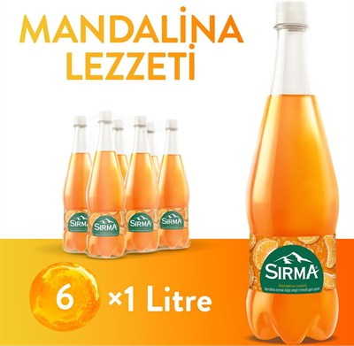 Sırma C Vitaminli Mandalina Aromalı Doğal Maden Suyu 6x1 L
