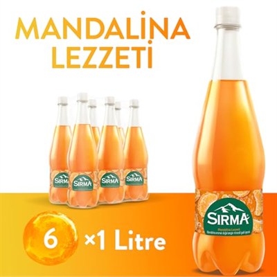 Sırma C Vitaminli Mandalina Aromalı Doğal Maden Suyu 6x1 L