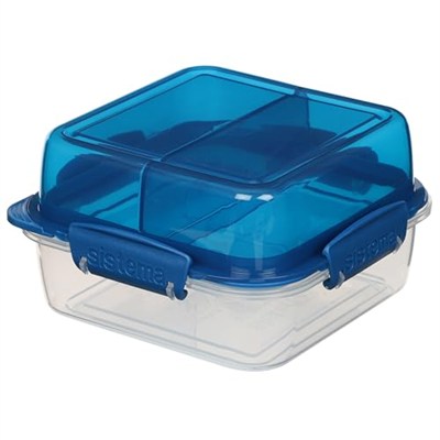Sistema Lunch-Stack, kare, 1,24 l, polipropilen, farklı renklerde
