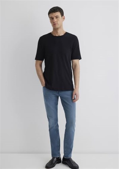 Siyah Basic Tişört Regular Fit/Normal Kesim 0611108-900