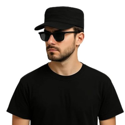 Siyah Castro Yazlık Şapka Kastro Kep Avcı Mdoel Unisex